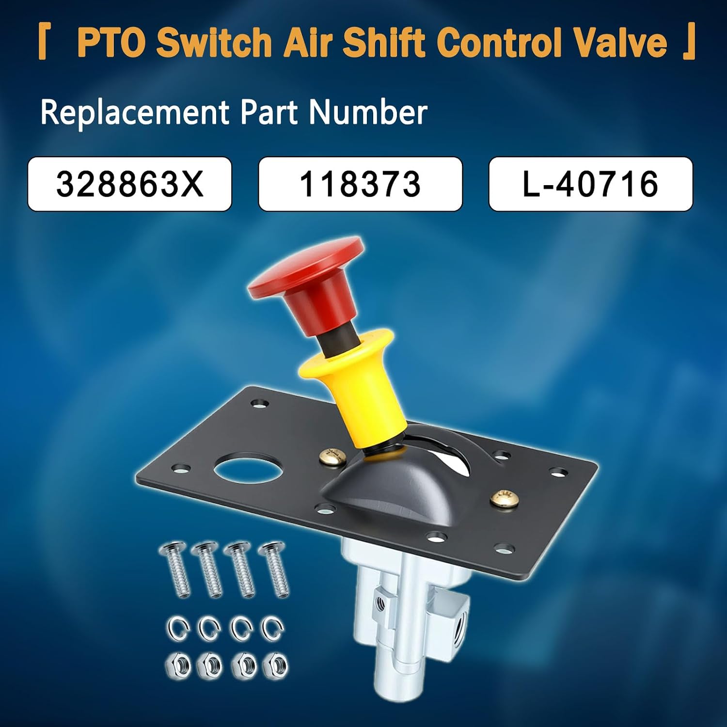 118373 PTO Switch Air Shift Control Valve Compatible with Parker Chelsea 2 Position 3 Way 1/8 NPT Port 328863X 118373 L-40716