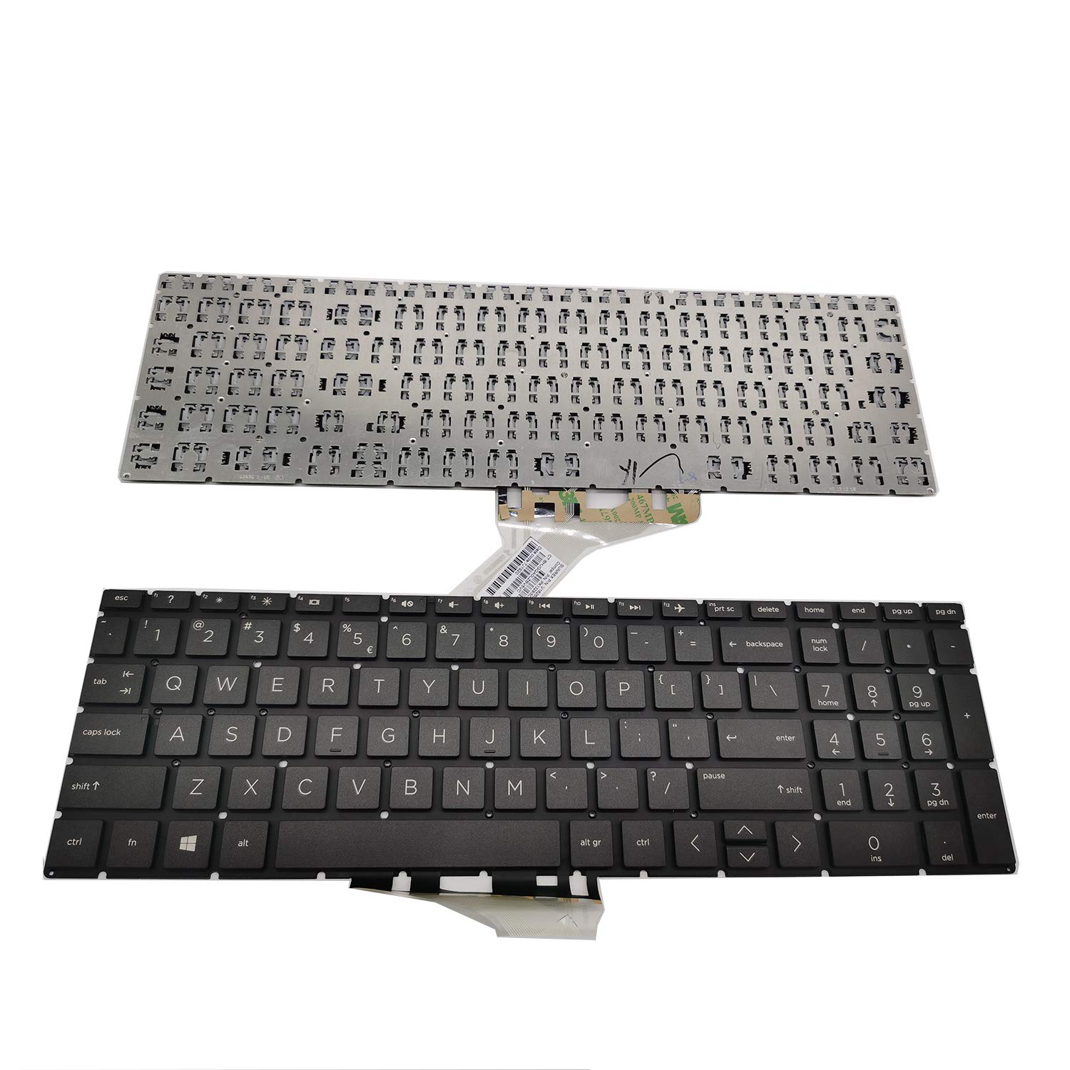 LAIKA Laptop Replacement Keyboard Fit HP Pavilion 15-DA 15-DA0012DX 15-DA0014DX 15-DA0024CL 15-DA0030NR 15-DA0032WM 15-DA0033WM 15-DA0034NR 15-DA0036NR US Layout (No Backlight Black)