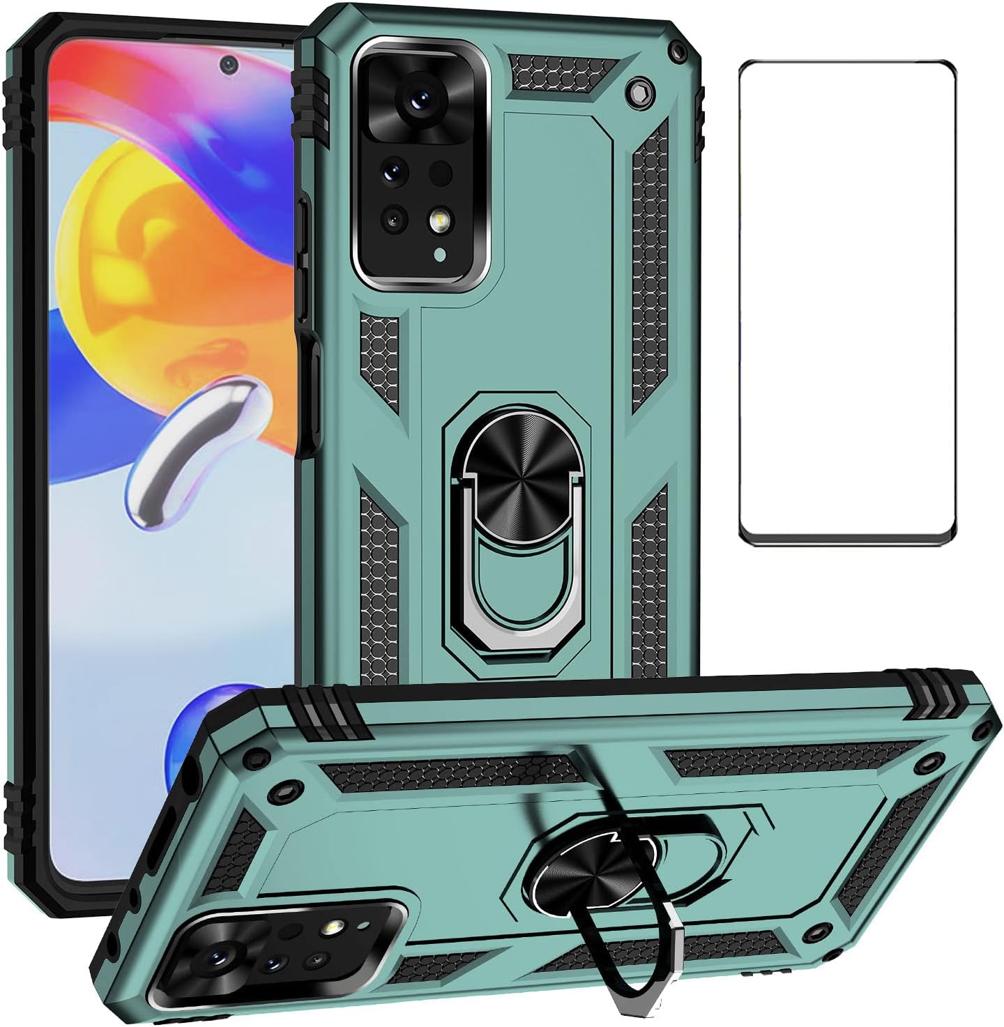 Yoedge 2 × Cover per Xiaomi Mi 10 Lite 5G 6,57 - Custodia Fiori Fiore Viola