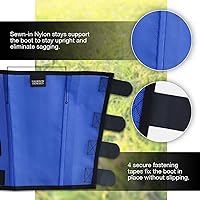 Vista 3 de Harrison Howard Leggings holgados para mosca de caballo, transpirables, resistentes al desgarro, de malla fina, protectores de piernas, botas Azul