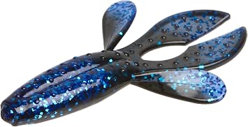 Zoom Z Hog Bait-Pack of 8 Black Sapphire, 4-Inch