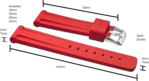 Miniatura 2 de ALPINE - Correa de reloj de silicona deportiva de alta calidad para reloj Correa de reloj de goma de repuesto para mujeres y hombres Correas de