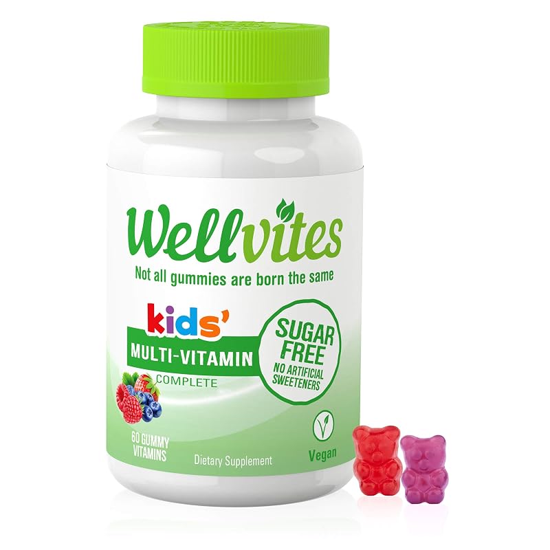 Wellvites Multivitamínico infantil em gomas com vitaminas A, D, B6, B12 e C, 60 gomas