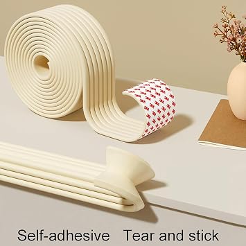 Corner Protectors,Foam Edge Protectors, Edge Corner Protector Guards, Sharp Edge Corner Edge Foam Padding, Wall Edge Bumpers Pole, Table Protector Cushion, Strong Adhesive(Woody,2pcs)