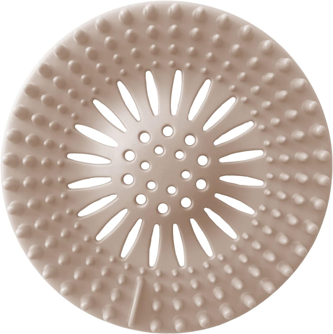 Rubber Sink Strainer Filter Basket Floor Drain Protector Hair Catcher Stopper for Bathroom Kitchen 5.1 Inches Dia (Brown)