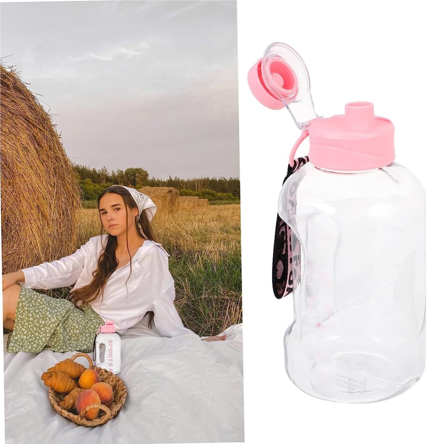 Bouteille d'eau Bouteille d'eau de Sport Conteneur d'eau Bouteille d'eau de Camping Bouteille d'eau de vélo Bouteille d'eau Portable de Remise en Forme en Plein air Gourde(Gray)