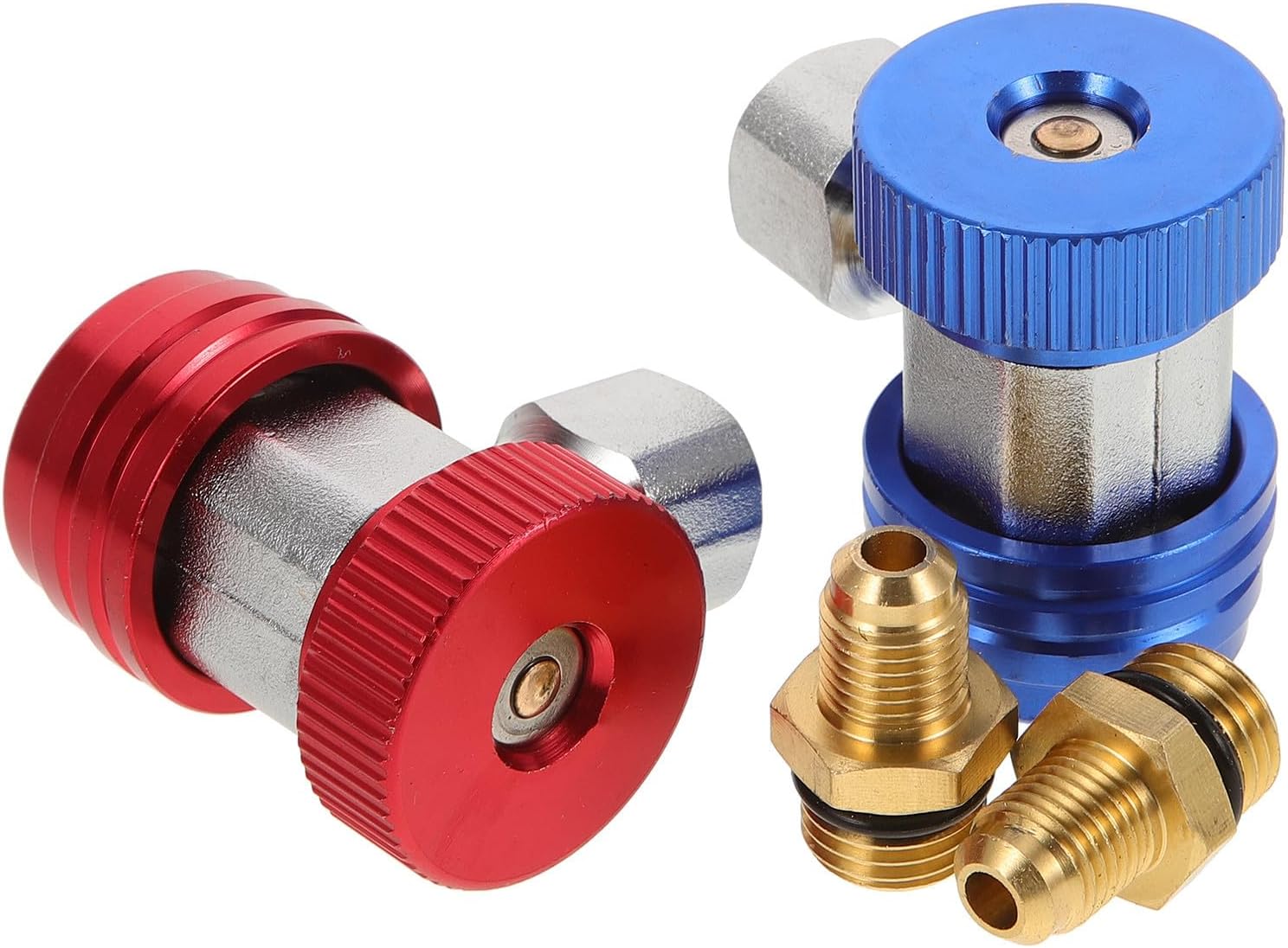 SHOWERORO Quick Coupler Adapter Set Convenient Feature Copper 1 Pair with 4/1 Ratio and Enhanced Cooling Effect for Car Air Conditioning System for Automotive Ac Refrigeration