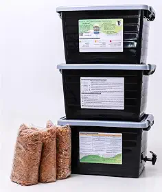 Composteira doméstica 90L kit econômico - Reduza seu lixo orgânico e produza adubo orgânico