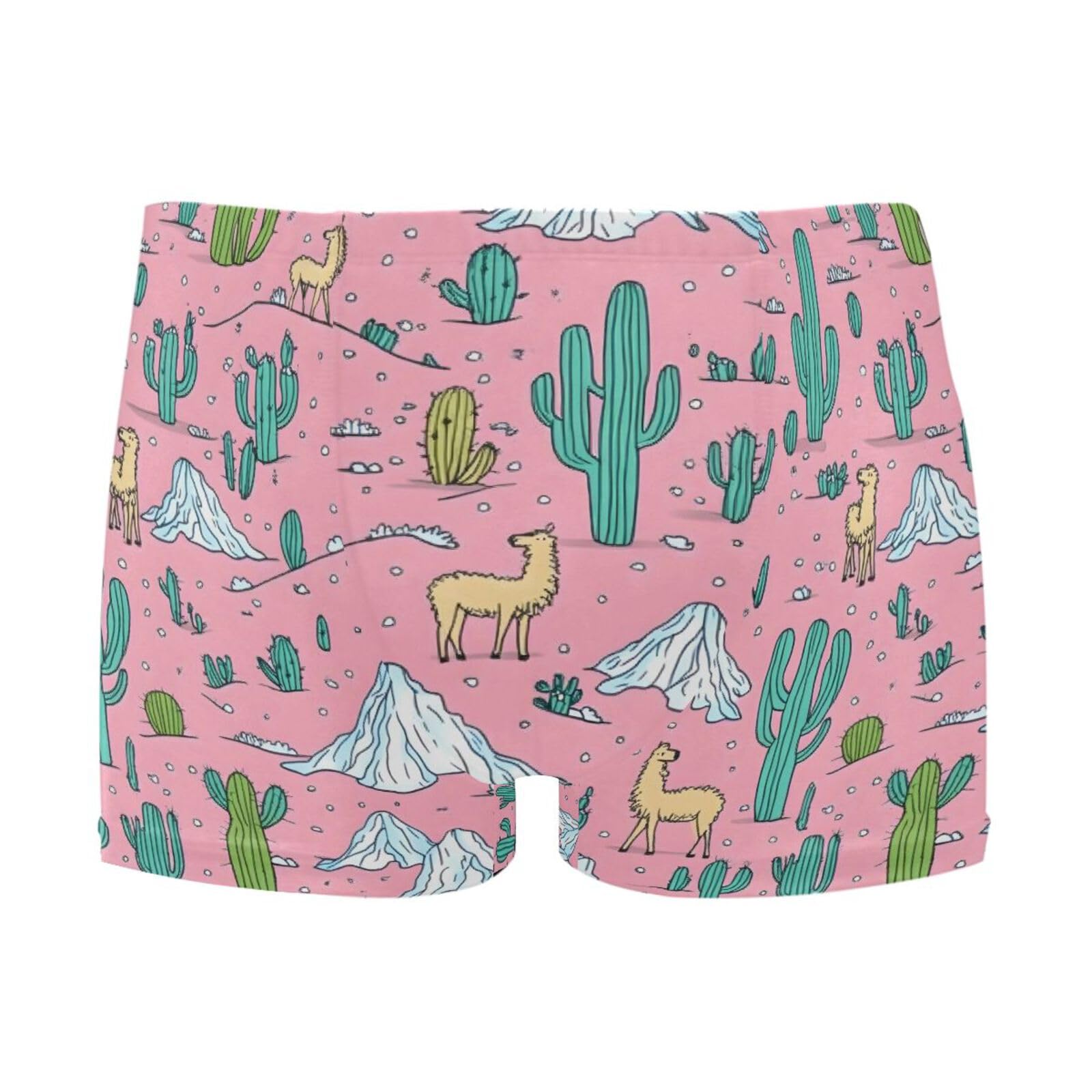 UMIRIKO Cute Alpaca Cactus Mens Swim Trunks Swimwear Bathing Suit Swim Brief Square Leg Board Short S-3XL 202b8327