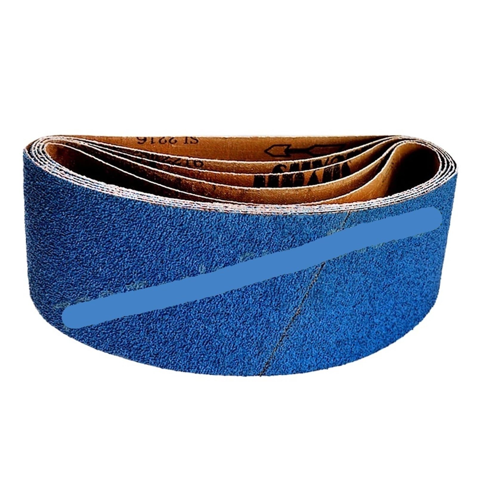 5 nastri abrasivi blu in corindone di zirconio, grana 40-P120, 915 x 100 mm, per levigatrice da banco, affilatura coltelli, metallo (80)
