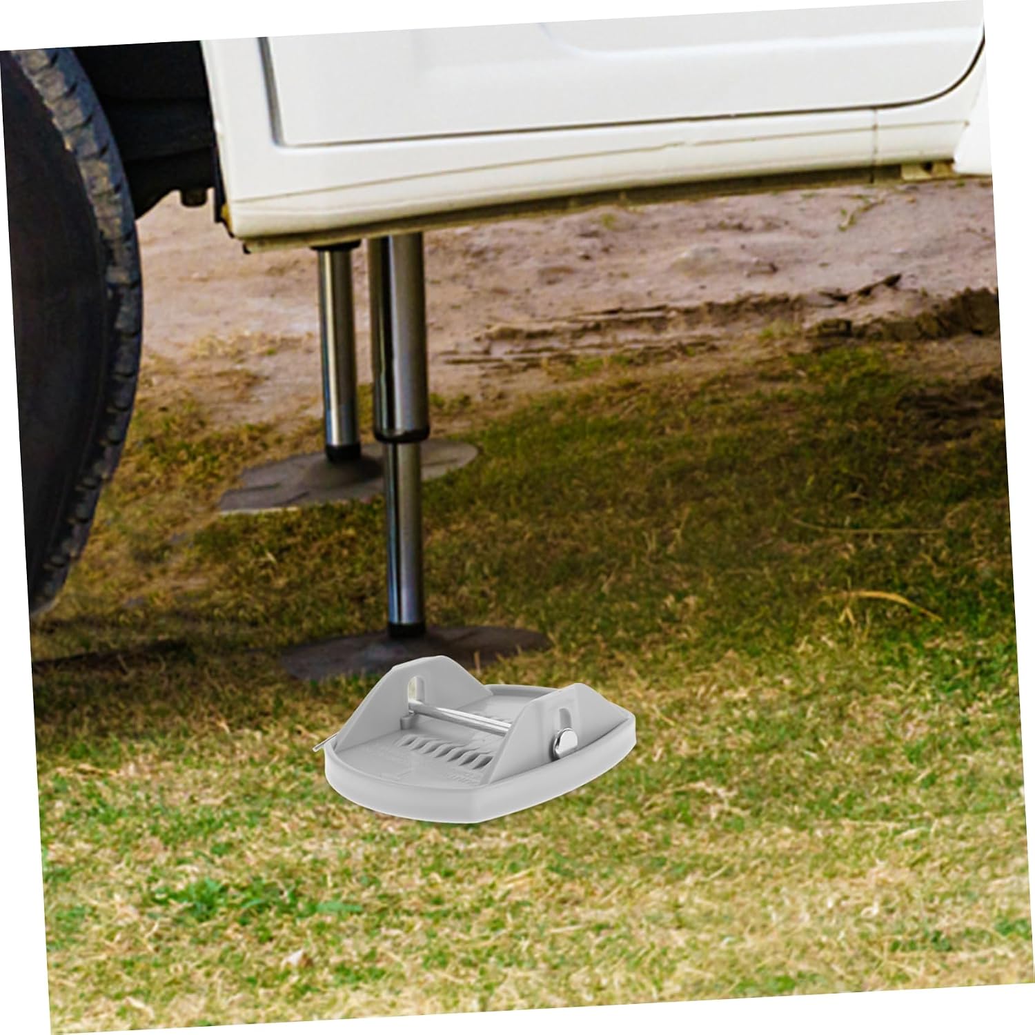 4pcs Rv Trailer Stabilizer Jack Pads with Drill Sockets Lightweight Leveling Scissor Support Blocks for Camper and Motorhome Stability