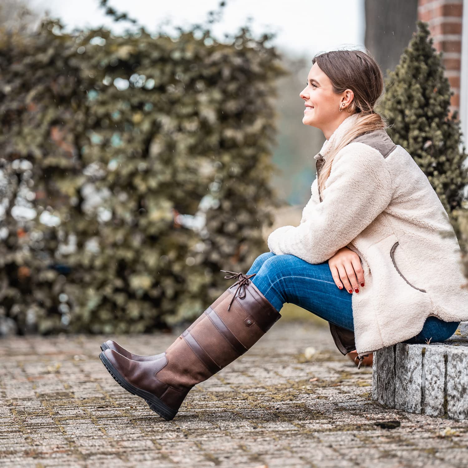 SUEDWIND FOOTWEAR Bottes en cuir toutes saisons « Derry » | Semelle confortable | Dessus en cuir nubuck robuste | Imperméable | Bottes d'extérieur | Pour promener le chien, écurie, équitation |