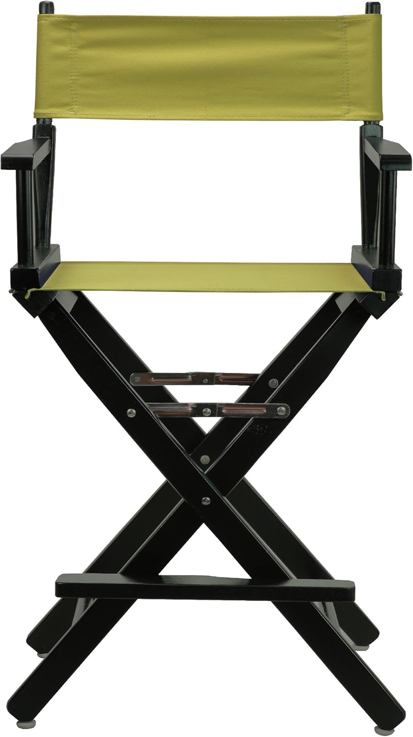 Casual Home 24" Director's Chair Black Frame-with Olive Canvas, Counter Height