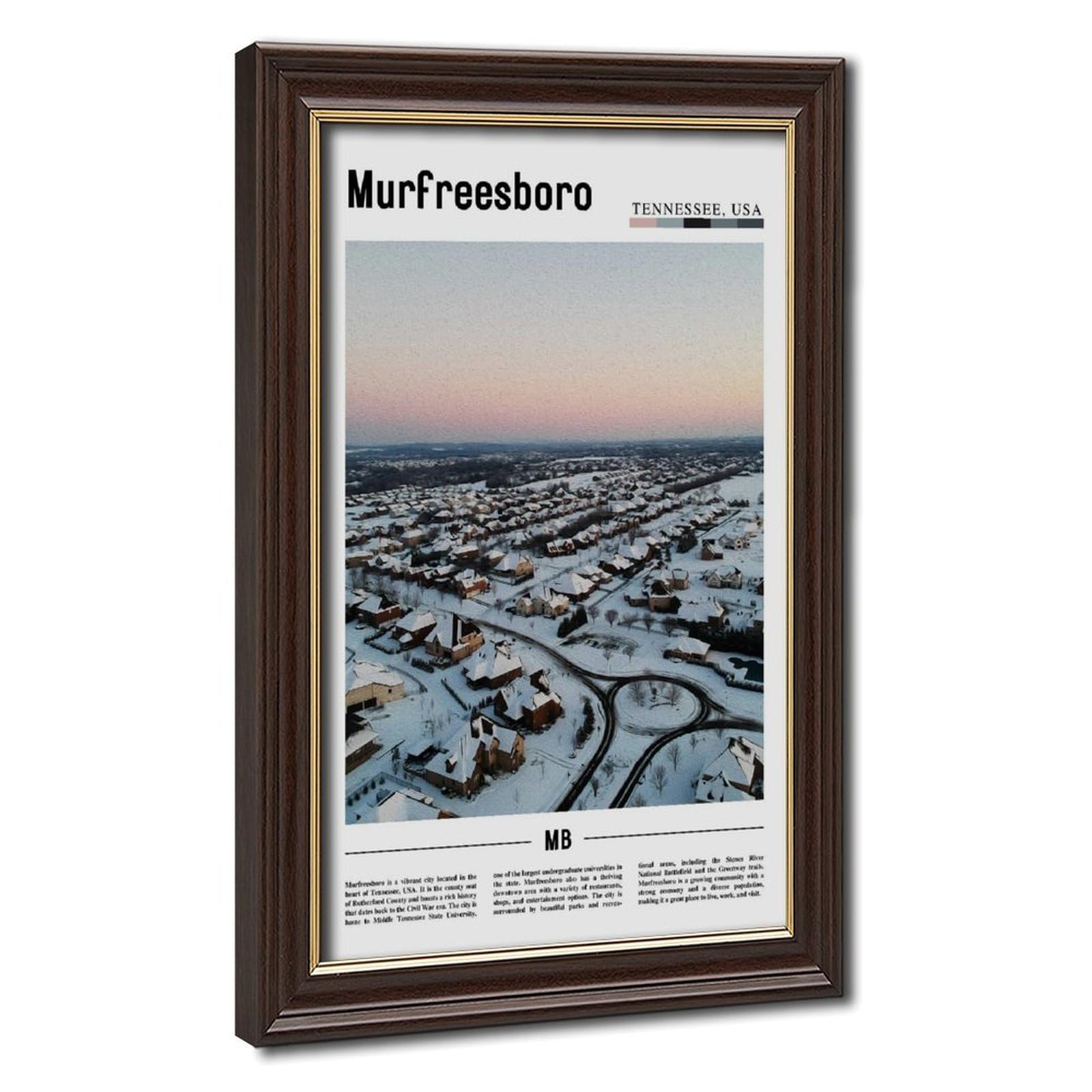 Wcyb Mokume Gane Frame Murfreesboro Tennessee Usa America Scenery Travel Posters Prints Canvas Deco Paintings Wall Art Hangable Frame 20" L X 30" W