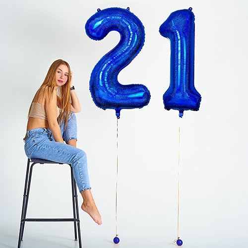 Miniatura 6 de Globo número 50 azul oscuro de 40 pulgadas