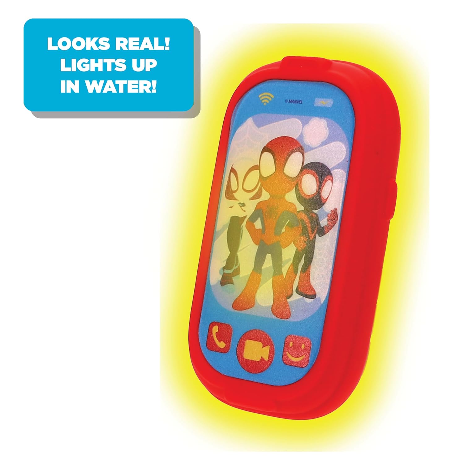 Spidey and His Amazing Friends Bath Time Fun Set - Bath Finger Puppets, Light Up Squirter, Step Stool