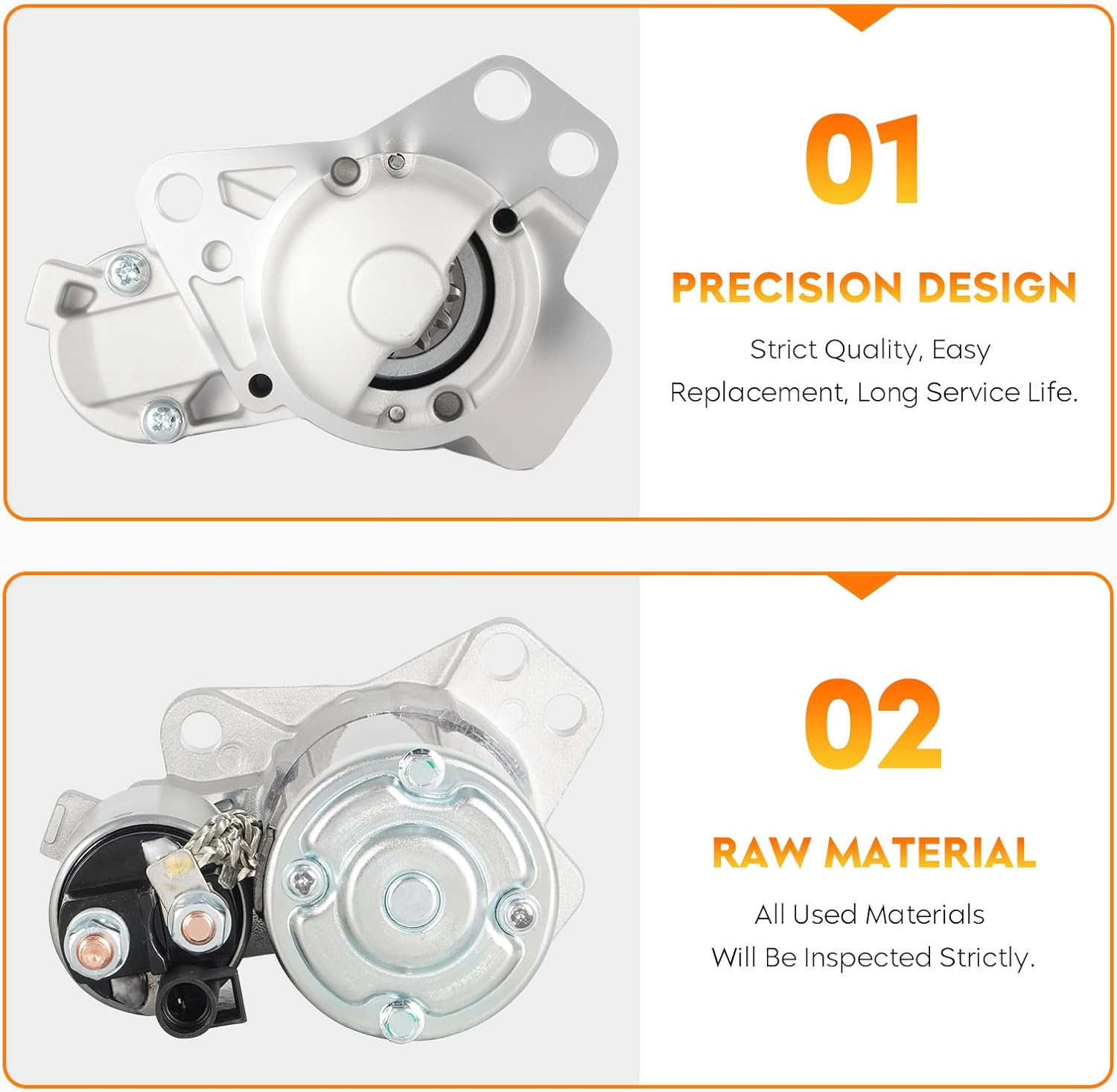 17997 New Starter for Buick Enclave 3.6L 08-17, for Chevy Equinox 08-17, for Malibu 08-12, for Traverse 3.6L 09-17, for Impala 3.6L 12-20, for GMC Terrain 13-17, Acadia 07-16, for Pontiac G6 07-09