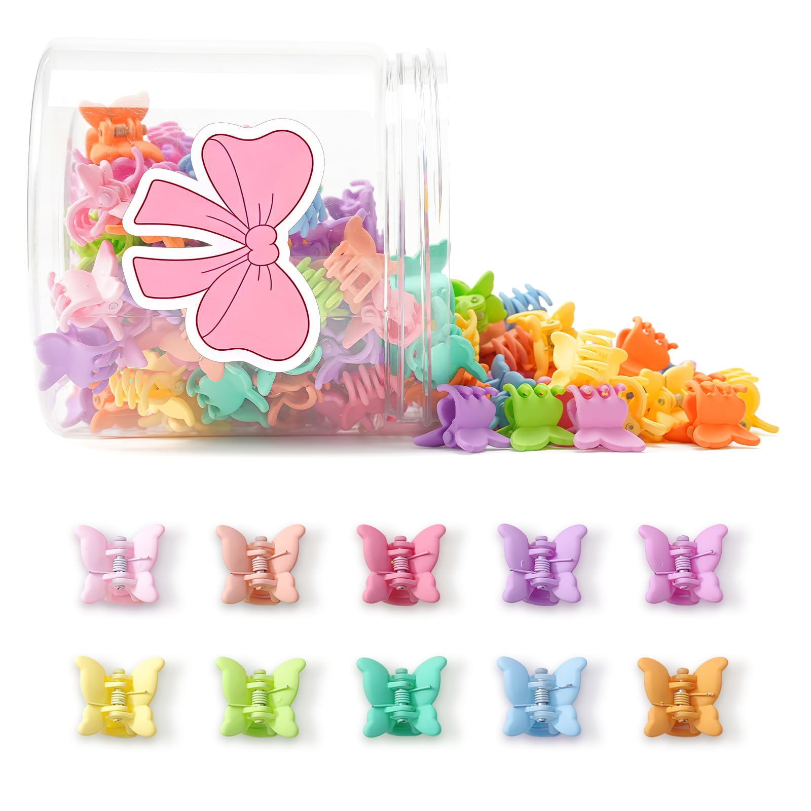Colorful Mini Flower Hair Clips - 150 Pack -8