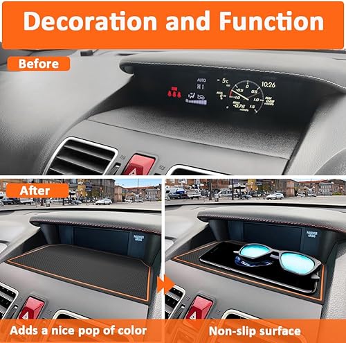 Miniatura 3 de Auovo Alfombrillas de tablero compatibles con Subaru Crosstrek Accessories 2012-2017 Forester 2014-2018 XV Impreza 2012-2016 Bandeja de