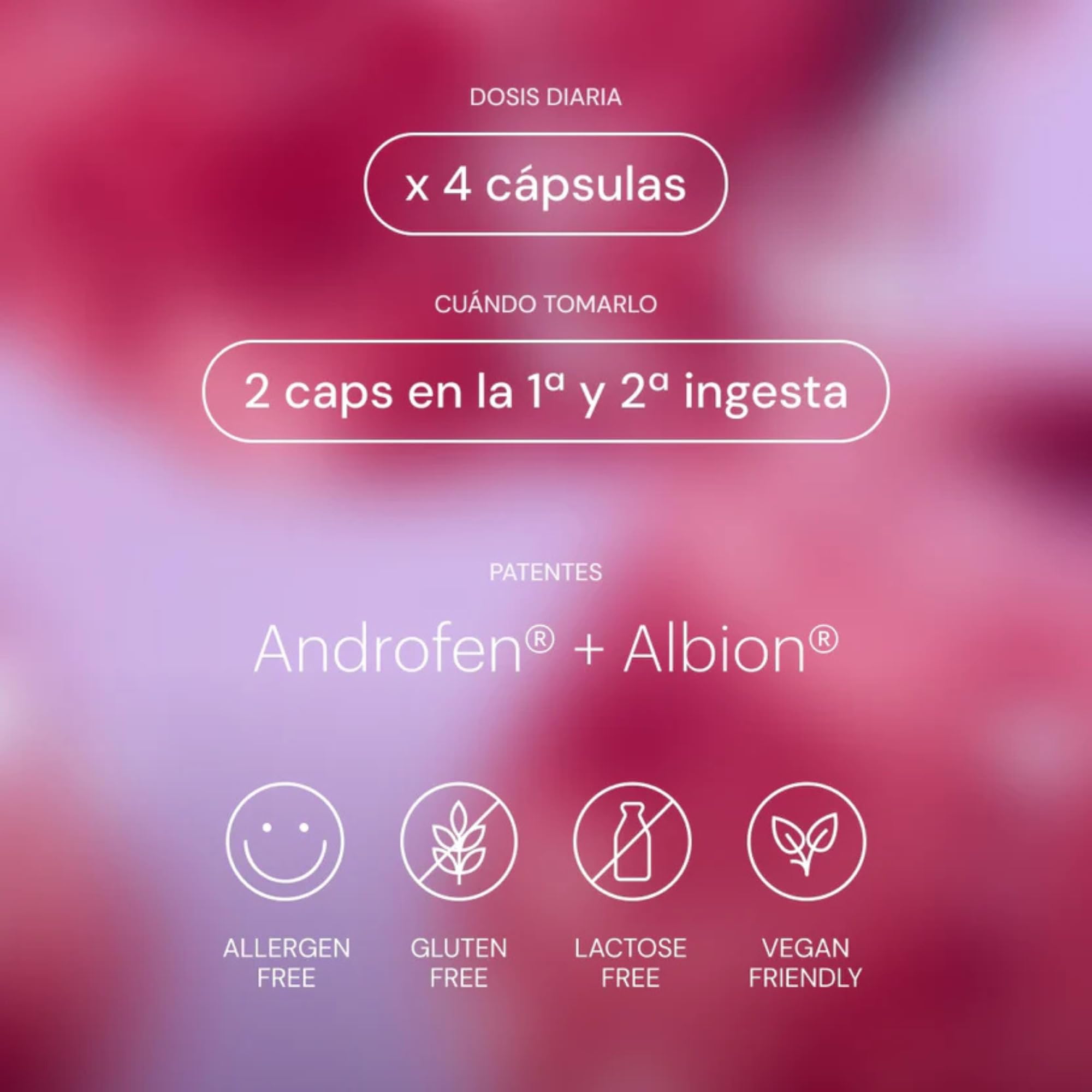 Inositol - Myo-Inositol + Magnesio + Vitaminas + 18 Activos Equilibrio Hormonal y Dolor Menstrual Mujer - SOP + Piel Saludable - Vegano Sin Gluten - 120 Cápsulas | fem balance - be levels