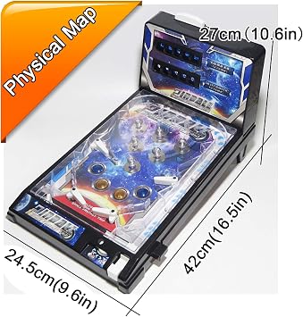 Mini Pinball Toys Space Pinball Toys Kids Room Pinball Birthday Gift Parent-child Game Console Pinball Toys with Light