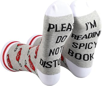 ZJXHPO Spicy Book Reader Sock Im Reading Spicy Books Novelty Sock Smutty Book Lover Gift Dark Romance Gift