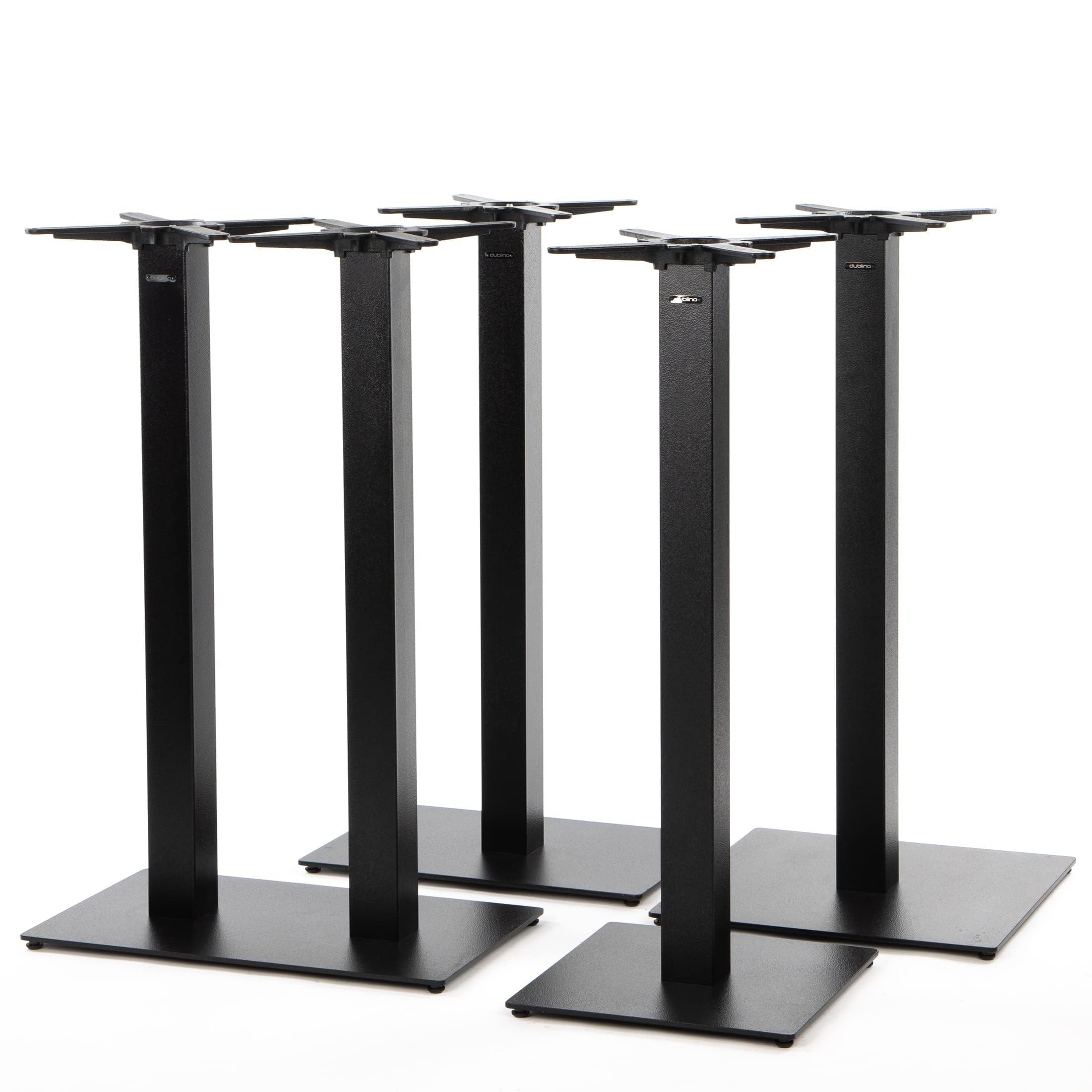 Stehtischgestell Tischbein Schwarz | Premium | PJ7594/110 | Metall | Stehtisch | H 108 cm | 25 kg | Bodenplatte 55x55 cm | max. Tischplattengröße 80x80 / Ø 80 cm