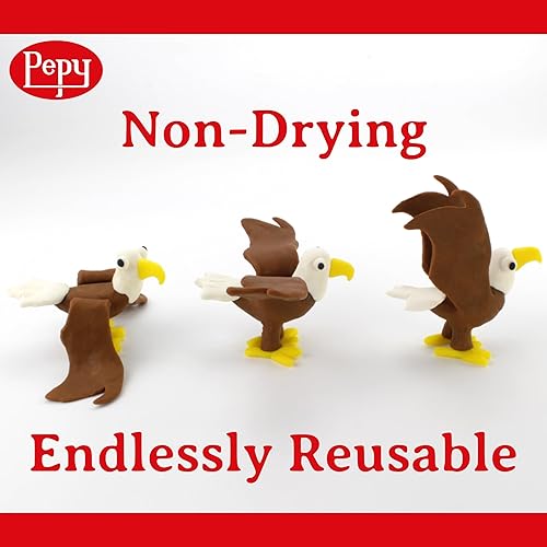 Miniatura 4 de Pepy Plastilina - Arcilla de modelado reutilizable y que no se seca juego de 24 2 de cada uno de 12 colores, 0.8 onzas cada uno, perfecto para