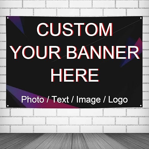 Miniatura 8 de Pancartas y letreros personalizados para exteriores, letrero con texto fotográfico, decoración del hogar, fiesta de cumpleaños, negocios, 6' X 3',4'