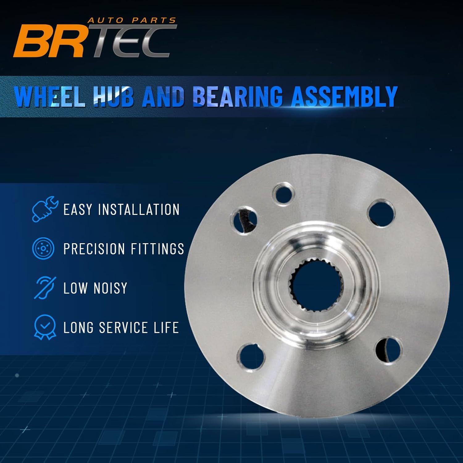 513309 Front Left/Right Wheel Hub and Bearing Assembly for Mi-ni Cooper 2007-2015 FWD Only