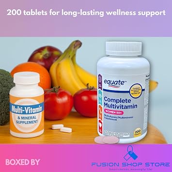 One Daily Multivitamin Multimineral- for Woman Supplement Tablets, 200ct (Pack of 1), Boxed by Fusion Shop Store