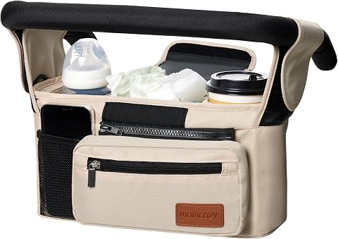 Momcozy Universal Baby Stroller Organizer, 2 Insulated Cu...