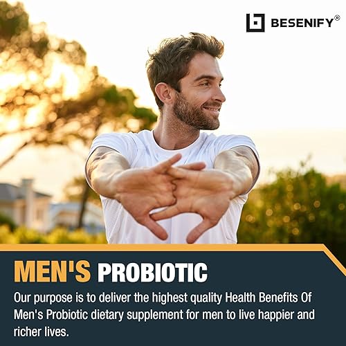 Miniatura 7 de Probióticos para hombres, 500 mil millones de UFC y 12 cepas, probióticos para la salud digestiva, probióticos para hombres con cúrcuma, arándano,