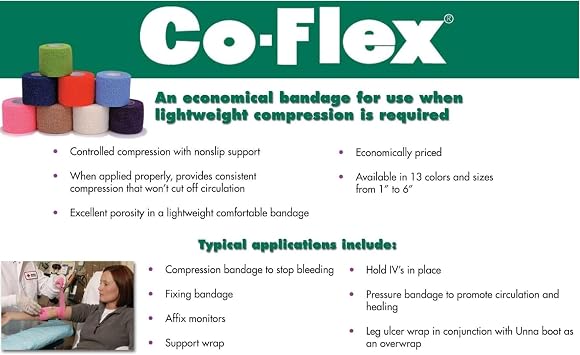 Co-Flex NL, Kids Pack, 2 inches x5 Yards, 36 Rolls per case