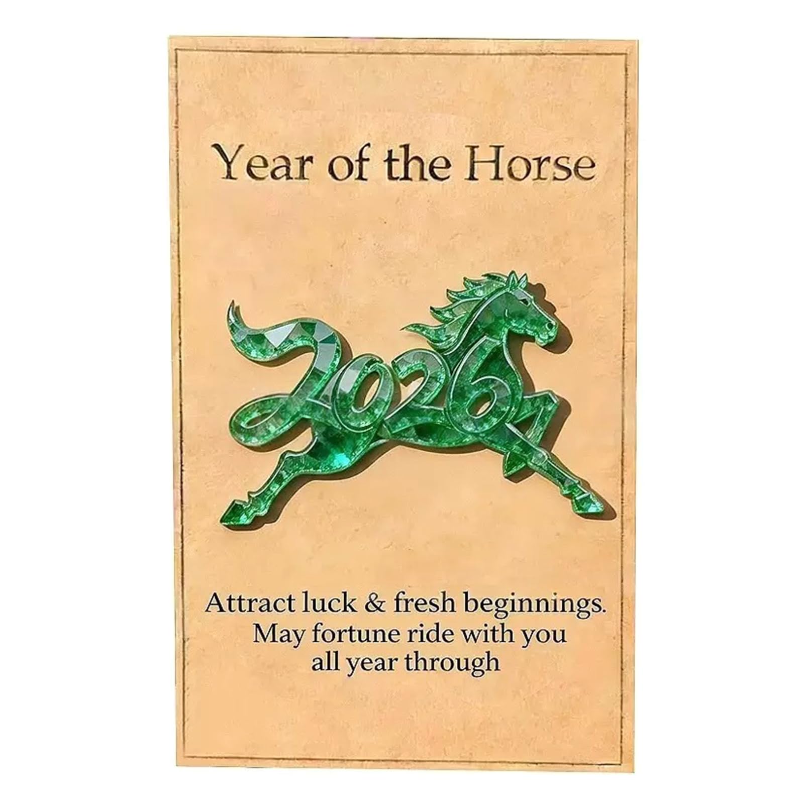 2026 New Year Good Fortunes Car Hanging Ornament Year of the Horses Lucky Horse Figurine for Luck Luck Gift