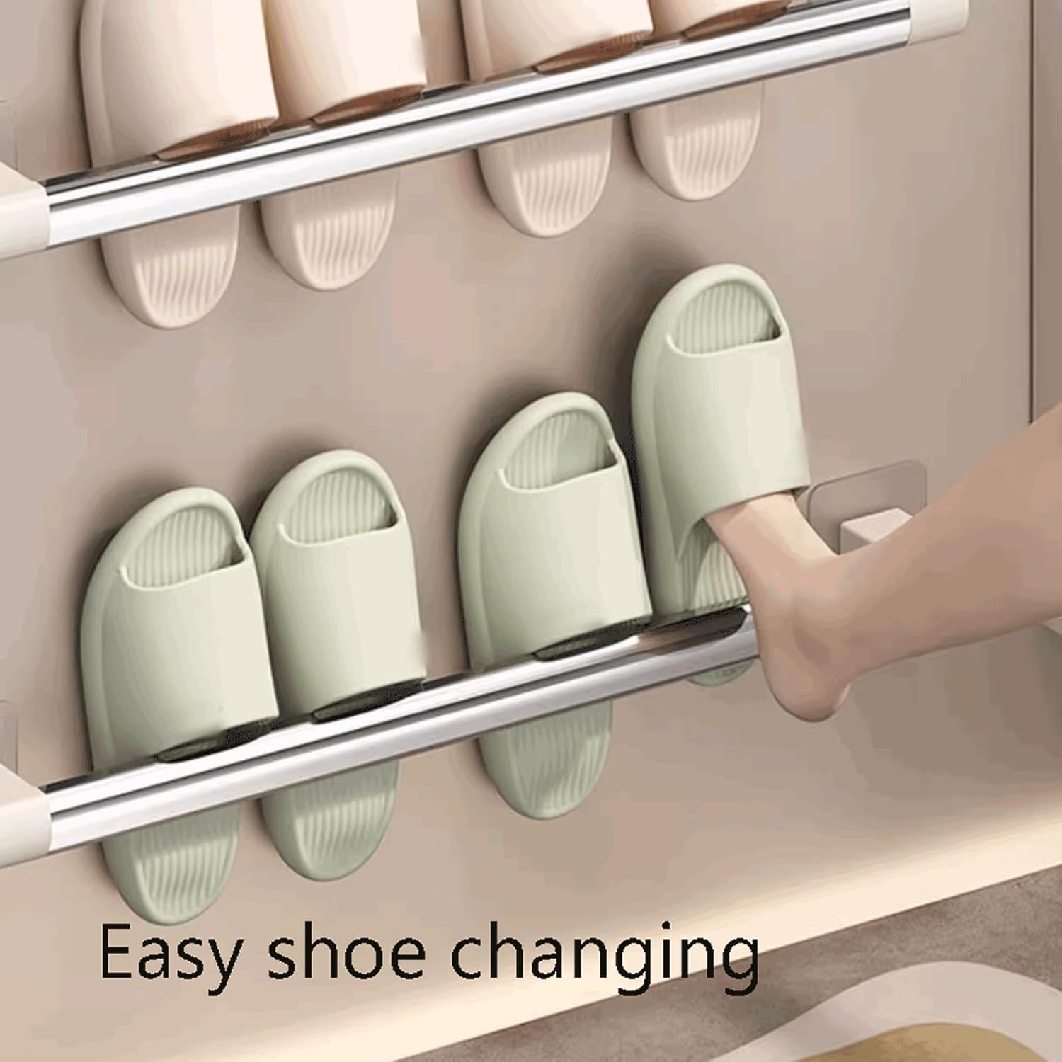 Multipurpose Plastic Shoe Rack Wall-Mounted Shoe Storage Organizer Space-Saving Shoe Slots Rack Multipurpose Shoe Shelf Easy Assembly Space Saving