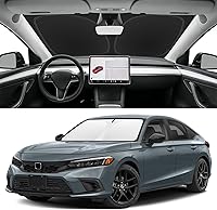 Vista 98 de Parasol de parabrisas de ajuste personalizado para Nissan Titan 2017-2024, bloquea los rayos UV y el calor, parasol de ventana delantera, fácil