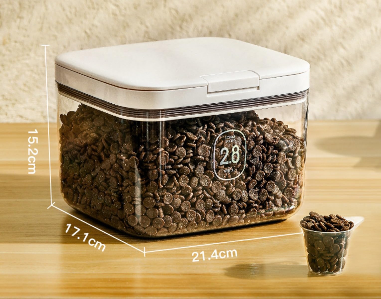 自動真空フードストッカー新品未使用 Amazon｜Zxyler 真空自動排気ペットフードストッカー 5.5L ホワイト