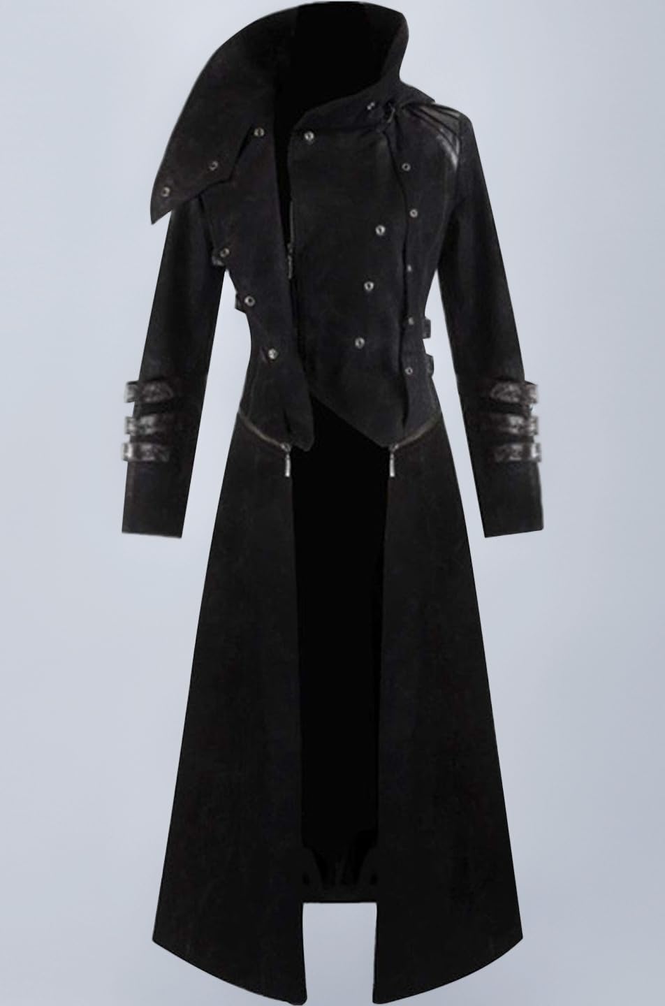 Mens Medieval Steampunk Coat Tailcoat Jacket Halloween Long Gothic Victorian Vintage Costume