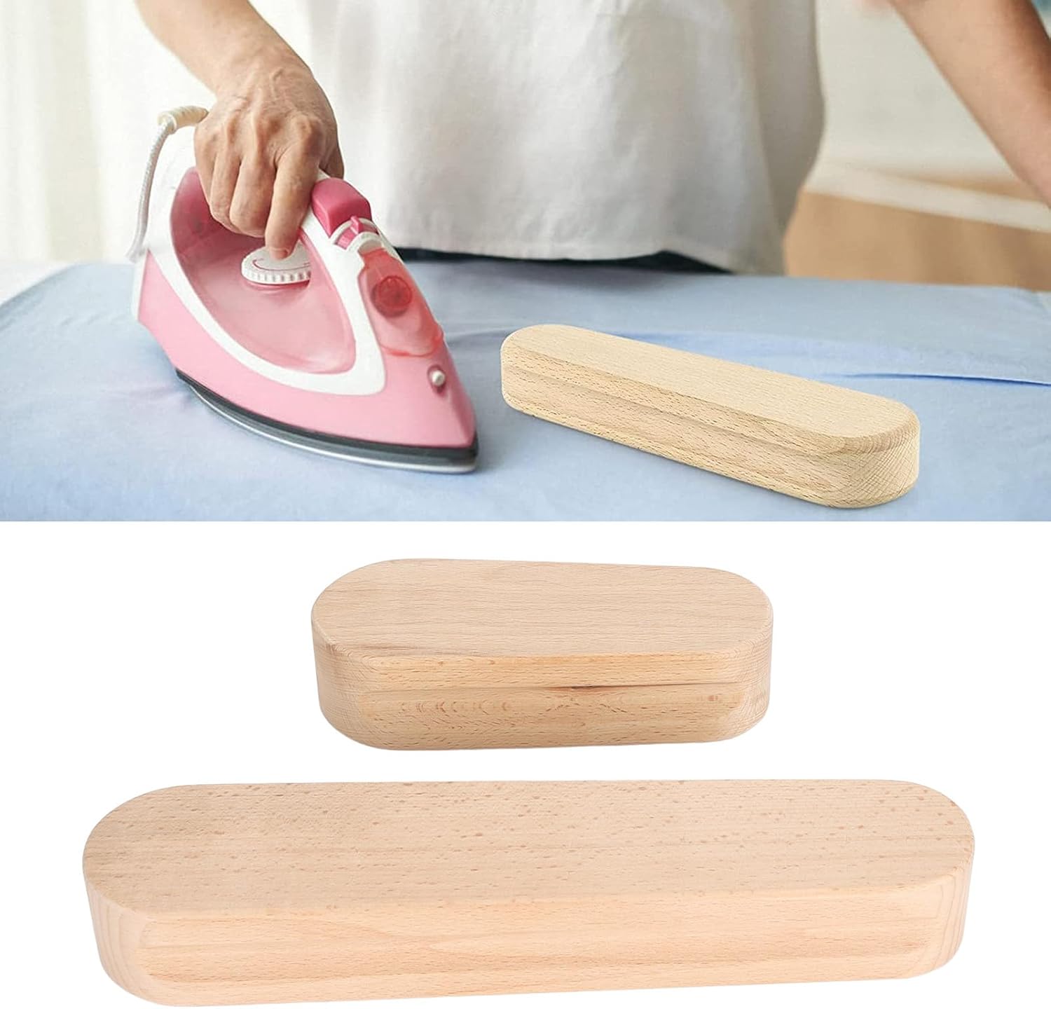 2pcs Hardwood Tailors Clapper, Hard Wood Tailors Clapper for Steam Iron to Set a steam, Quilting Notions Quilters Pressing and Seam Flattening Tool, Clapper Sewing Tool for Ironing