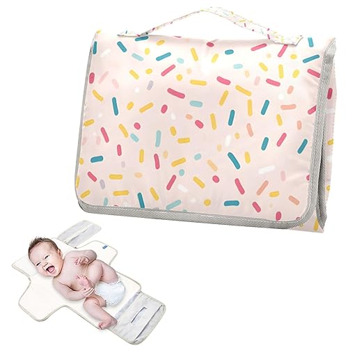 Miniatura 2 de Colorful Sprinkles Portable Changing Pad with Built-in Pillow, Waterproof Foldable Baby Diaper Changing Pads, Diaper Mat for Boys and Girls