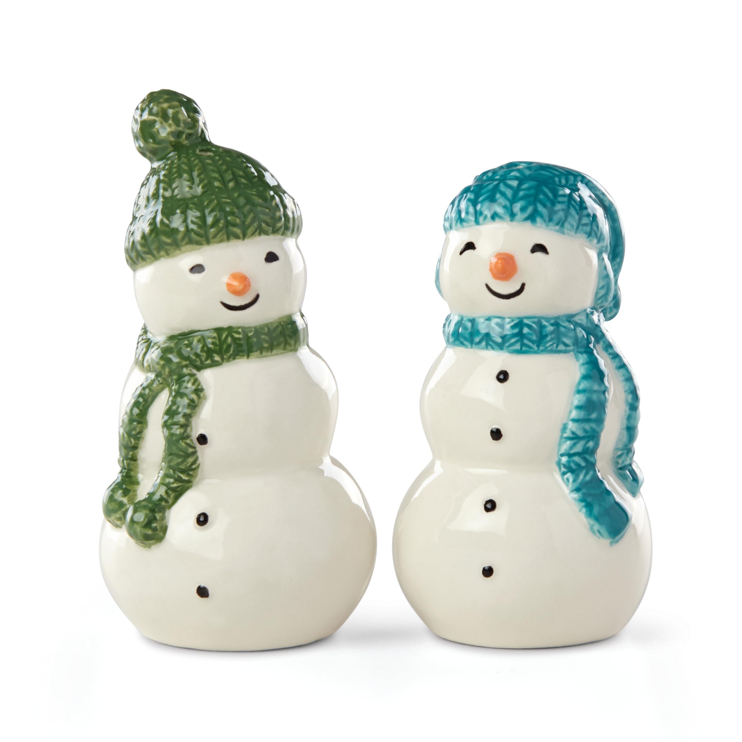 Lenox Balsam Lane Salière Poivrière Bonhomme de Neige Vert Cadeau de Noël Idéal