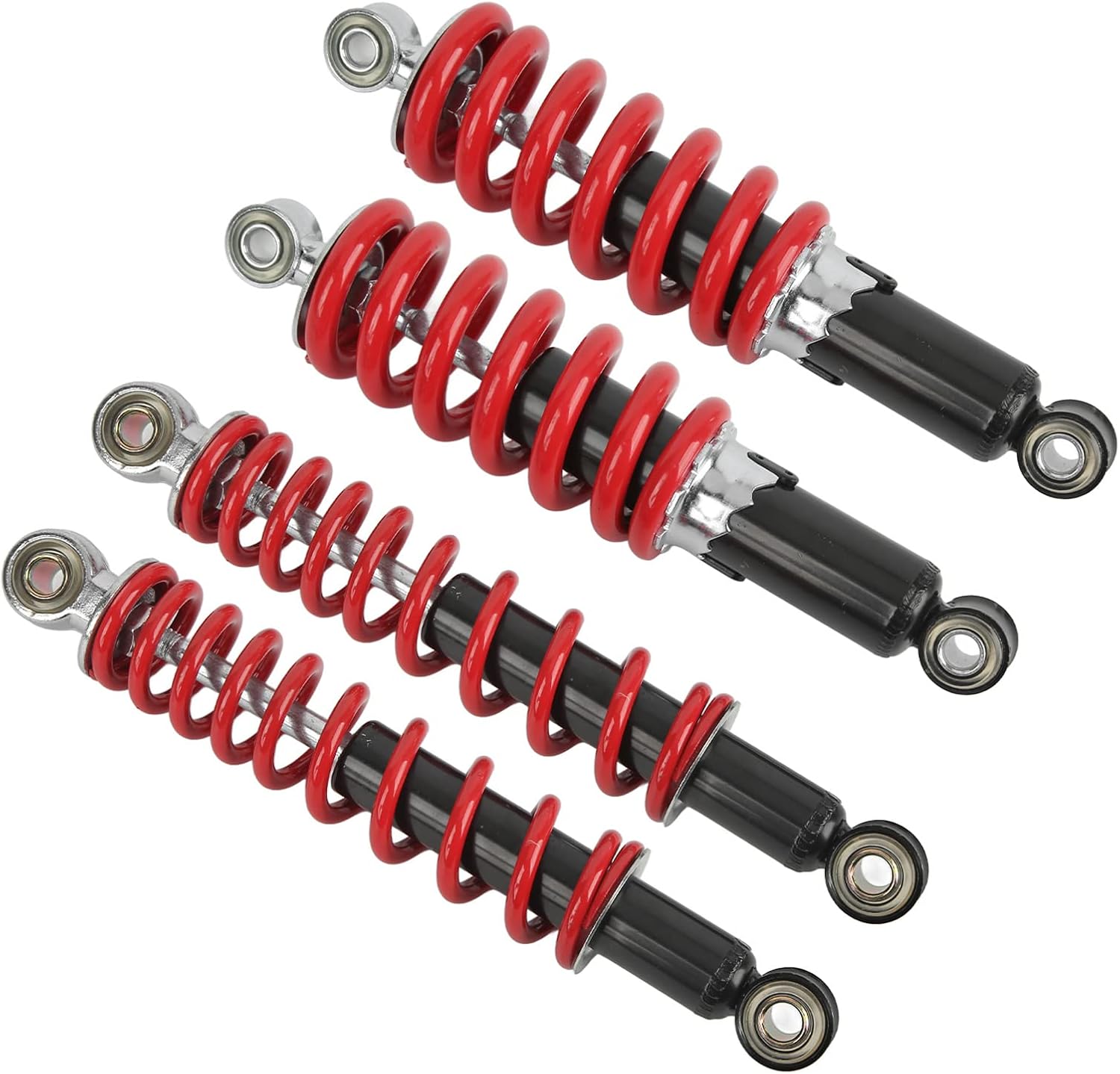 Motorcycle Shock Absorbers, Adjustable Front and Rear Suspension Dampers with Heavy-Duty Springs 250mm 10mm Mounting High-Strength Steel Alloy for Dirt Pit Bike ATV Go Kart 50cc-125cc