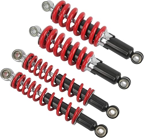 Miniatura 3 de Amortiguador de resorte ajustable de 9.843 in, amortiguador de suspensión delantera y trasera KIMISS 4 piezas para motocross de 50 cc-125 cc ATV Go