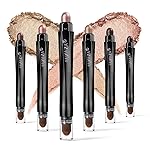 LUXAZA 6PCS Eyeshadow Stick Makeup Sets, Waterproof Champagne Shadow Stick,Metallic And Matte Shimmer Eye Shadow Pencil,Pink Eye Brightener Stick Pencil Crayon, B06-Pink Ocean