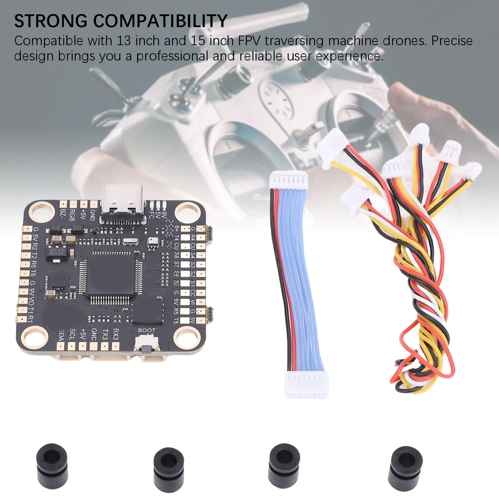 Tbest Drohnenflugcontroller, Kompatible 80A Bürstenlose ESC -Flugcontroller für 13 15 -Zoll -FPV -Drohnen