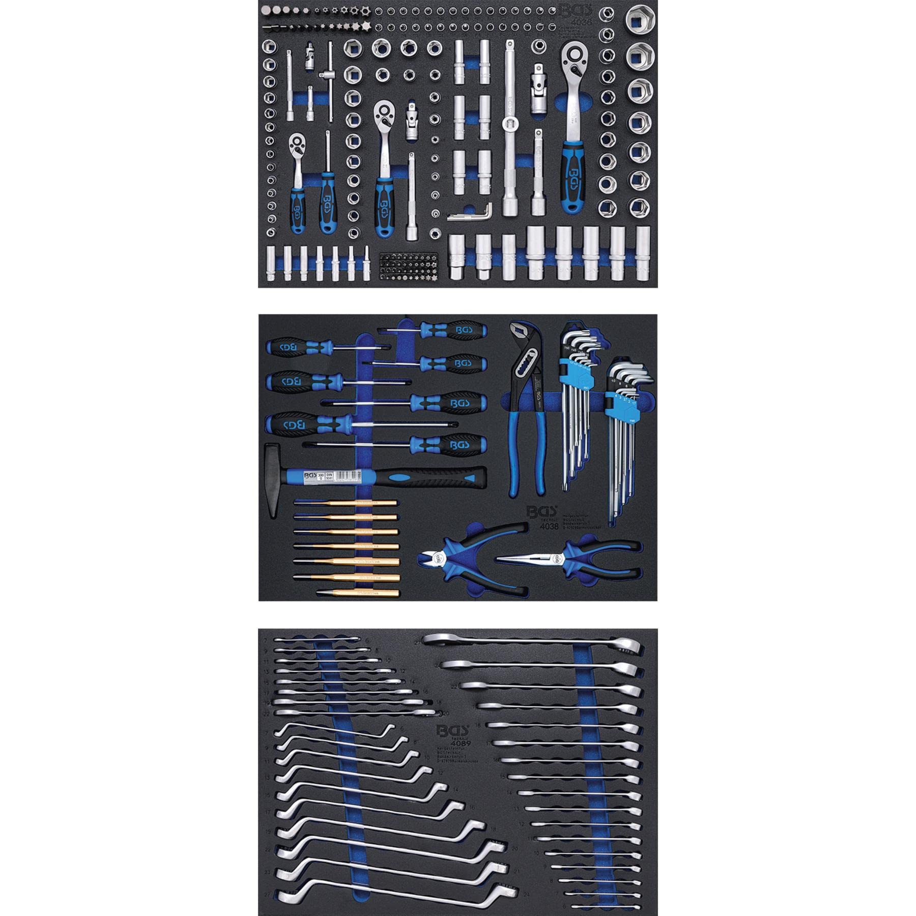 SERVANTE D'ATELIER COMPLETE - 263 OUTILS - 7 TIROIRS