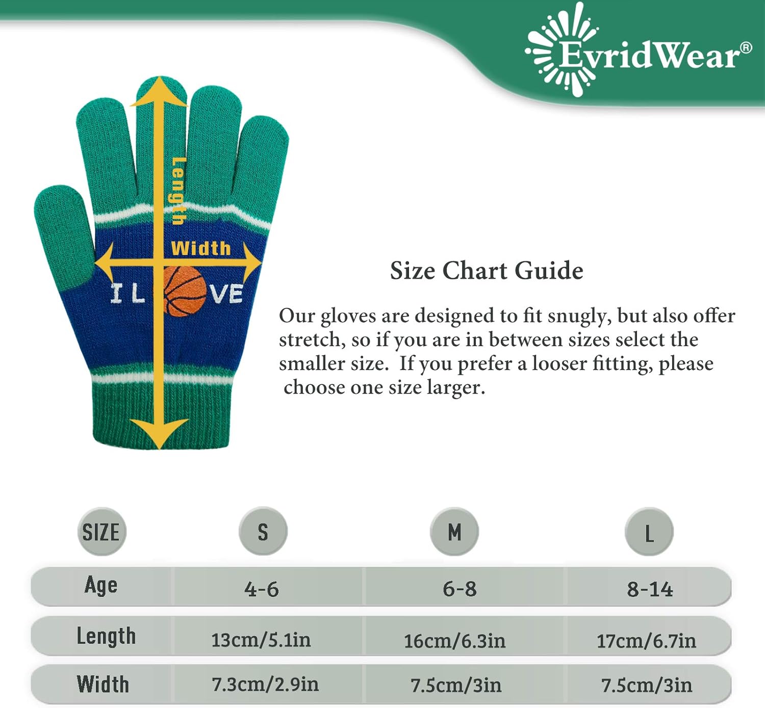 EvridWear Boys Girls Magic Stretch Gripper Gloves 3 Pair Pack Assortment, Kids One Size Winter Warm Gloves Children: Clothing, Shoes & Jewelry