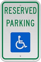 Brimar - 12" x 18" - Texas Reserved Parking Sign - .063″ Engineering Grade Reflective Aluminum - Bold Text and Symbol - Easy Installation