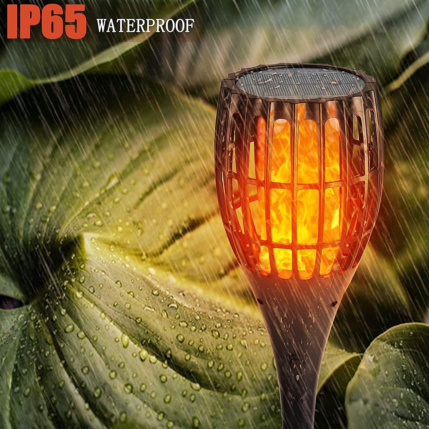 Labensanwa Solar Torch Lights Outdoor Flickering Flame Solar Light Waterproof Landscape Decoration Lighting LED Fire Effect Garden Night Light with Auto On/Off Dusk to Dawn for Garden Driveway Patio
